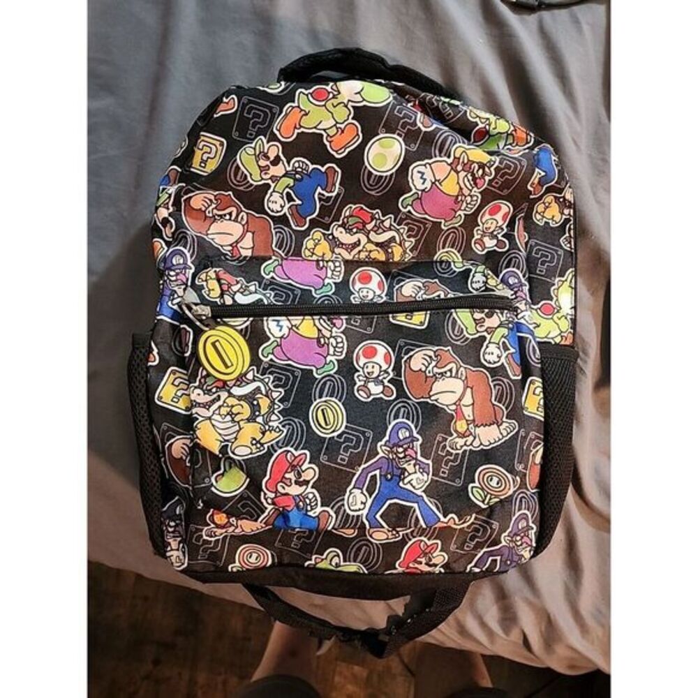 Super Mario Bros Backpack, 2018 Nintendo Brand Backpack -‎ Mario Characters